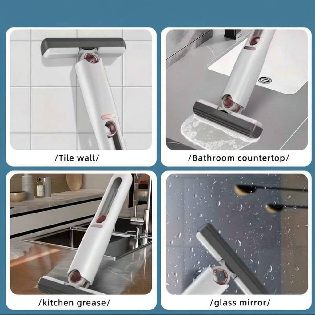 Effortless Cleaning with Our Portable Self-Squeeze Mini Mop - VibeDroid