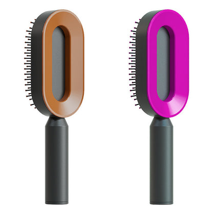 Self Cleaning Hair Brush: Effortless Brushing and Care for Healthy Hair - VibeDroid
