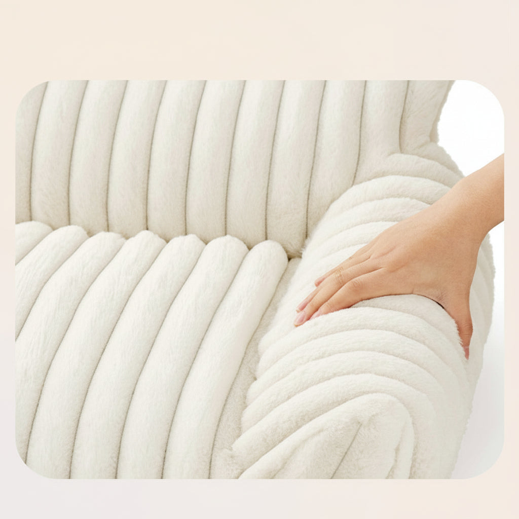 Fluffy Cat Couch for Indoor Cats – Cozy Pet Sofa with Soft Corduroy Fleece - VibeDroid