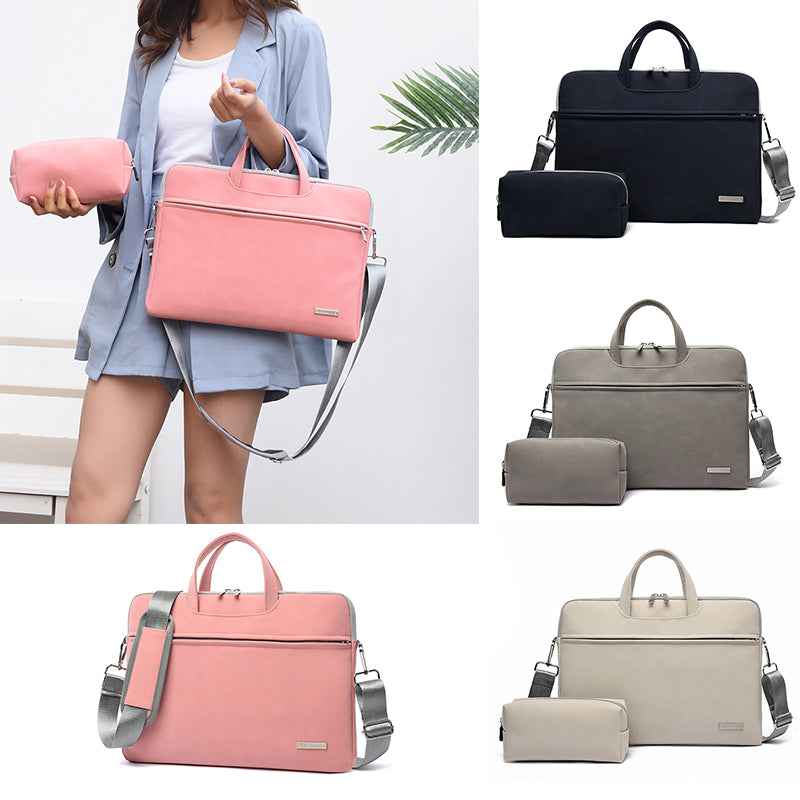 Chic PU Leather Laptop Bag for Women - Stylish and Functional Briefcase