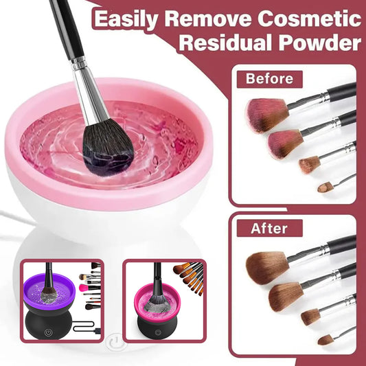 Effortless Electric Makeup Brush Cleaner for Spotless Beauty Tools - VibeDroid