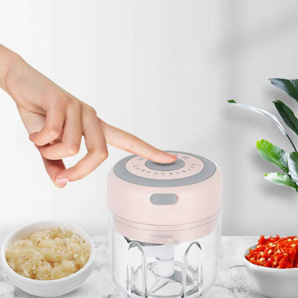 Mini Electric Garlic Chopper: Your Essential Kitchen Assistant for Quick and Easy Meal Prep - VibeDroid