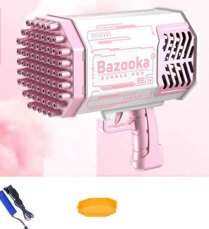 Automatic Bubble Gun for Kids - 69 Holes Bubble Rocket Blower with Light - VibeDroid