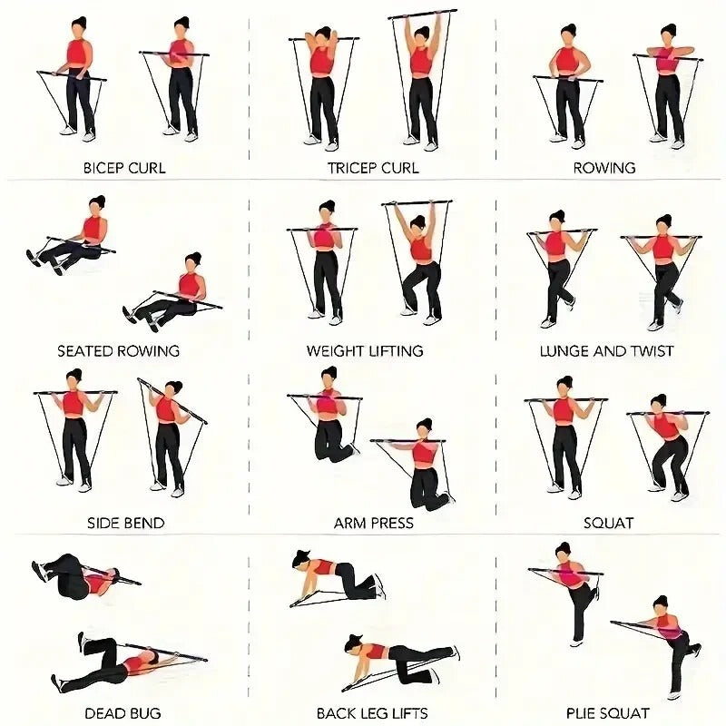 Transform Your Home Workouts with the Pilates Bar Kit with Resistance Bands - VibeDroid