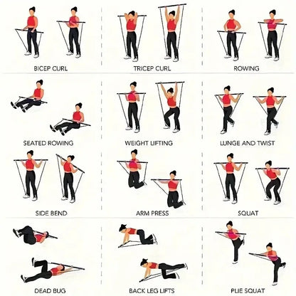 Transform Your Home Workouts with the Pilates Bar Kit with Resistance Bands - VibeDroid