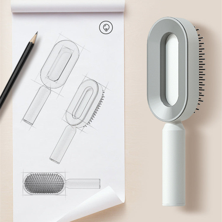Self Cleaning Hair Brush: Effortless Brushing and Care for Healthy Hair - VibeDroid