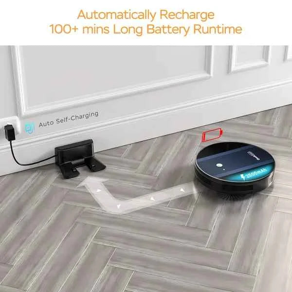 Geek Smart Robot Vacuum Cleaner G6 - Ultra-Thin with 1800Pa Suction Power & Smart App Control