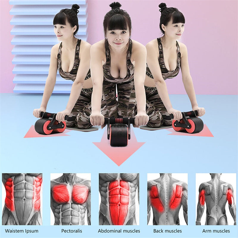 Transform Your Core with the Abdominal Ab Wheel Roller - Automatic Rebound for Effortless Workouts - VibeDroid