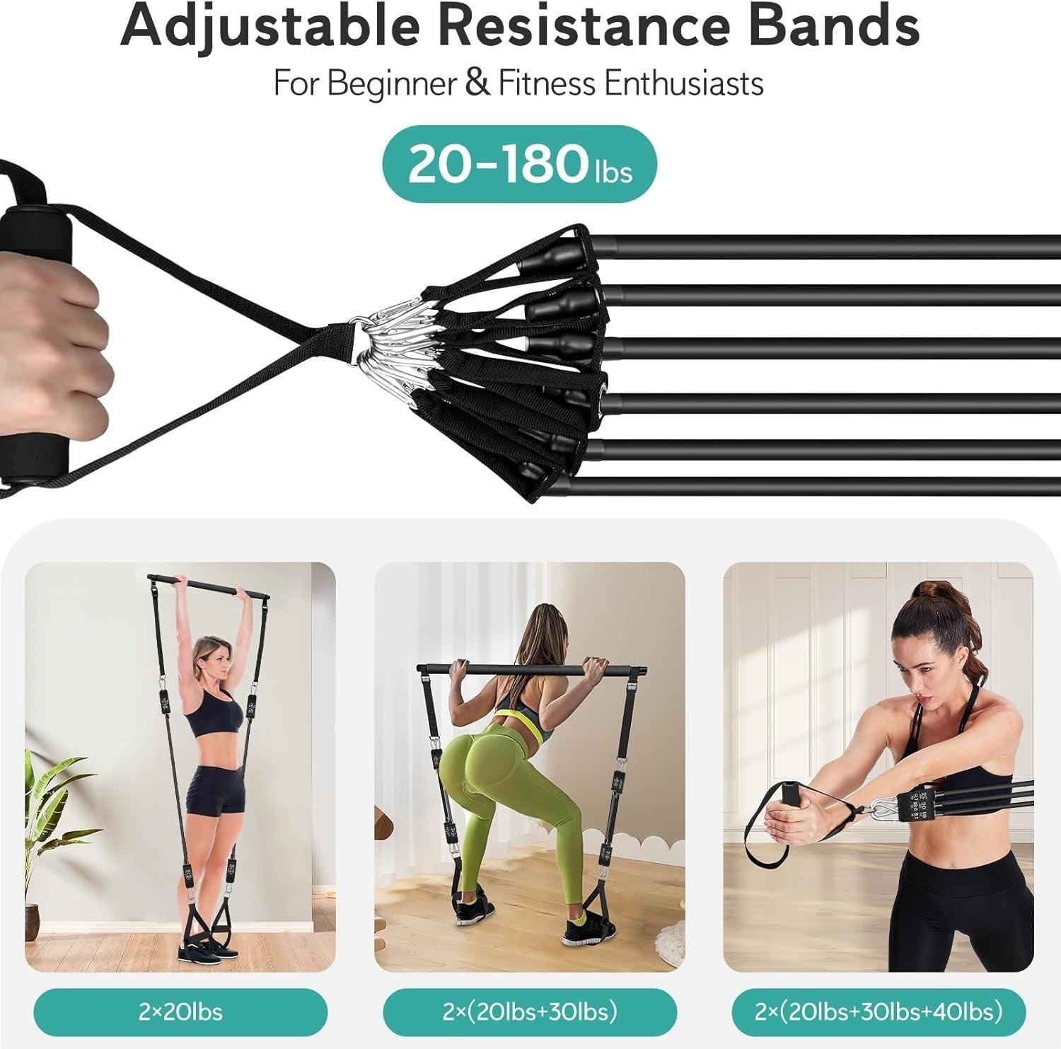 Transform Your Home Workouts with the Pilates Bar Kit with Resistance Bands - VibeDroid