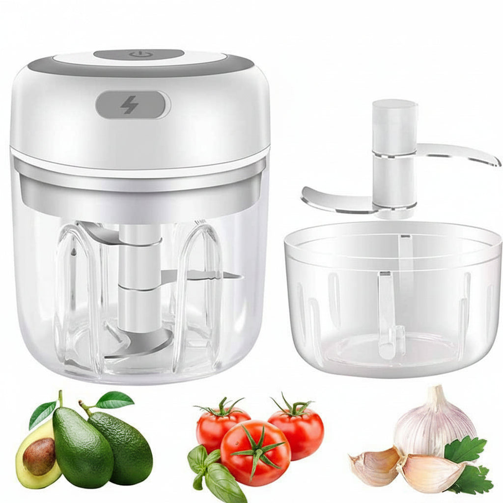 Mini Electric Garlic Chopper: Your Essential Kitchen Assistant for Quick and Easy Meal Prep - VibeDroid