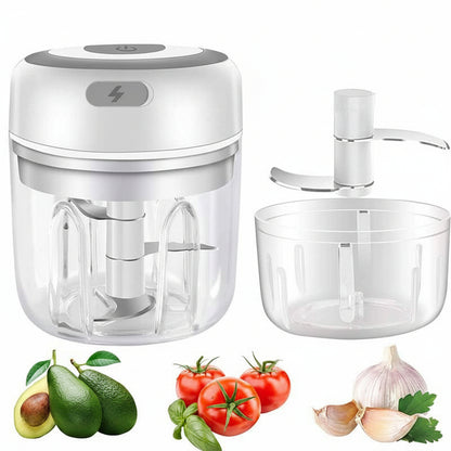 Mini Electric Garlic Chopper: Your Essential Kitchen Assistant for Quick and Easy Meal Prep - VibeDroid