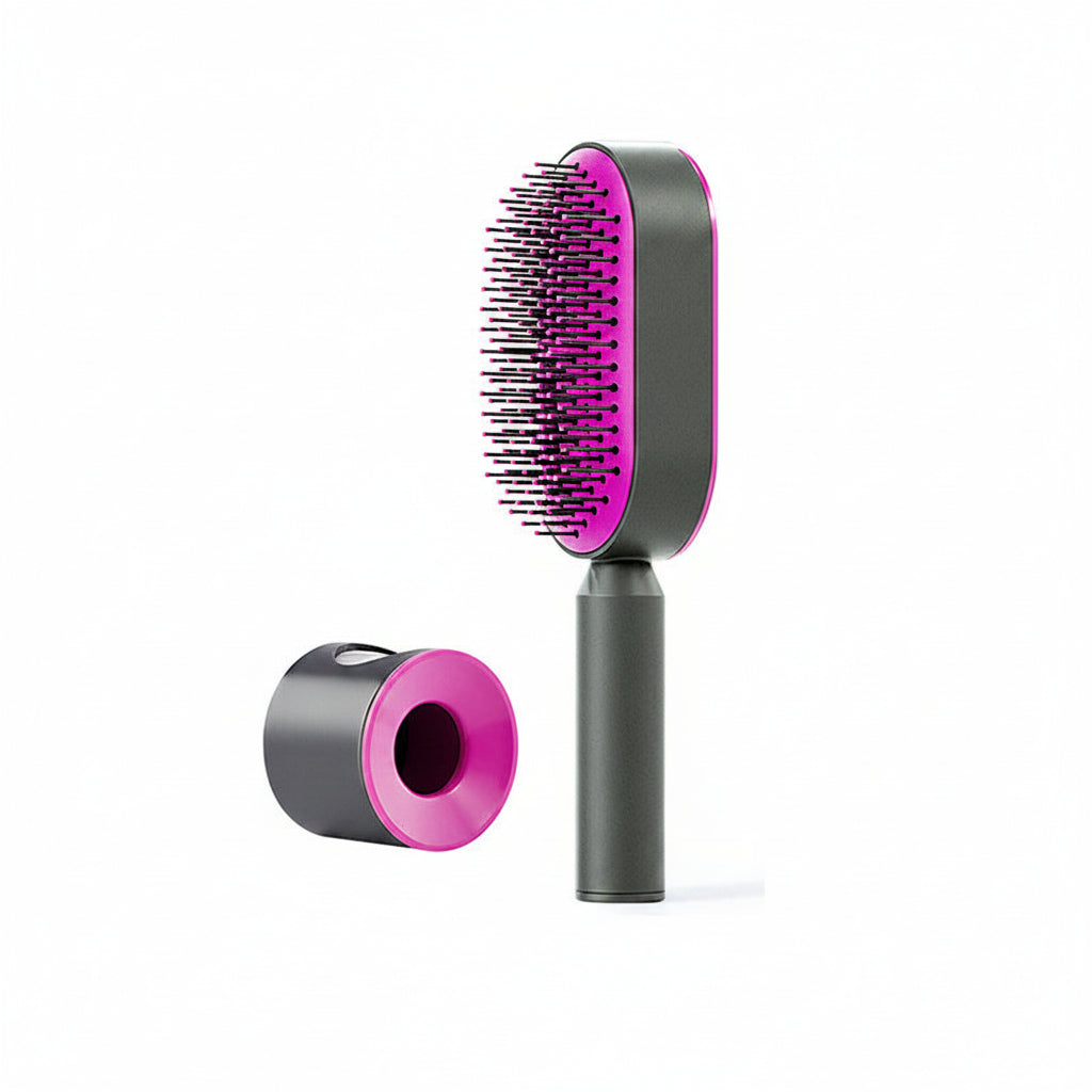 Self Cleaning Hair Brush: Effortless Brushing and Care for Healthy Hair - VibeDroid