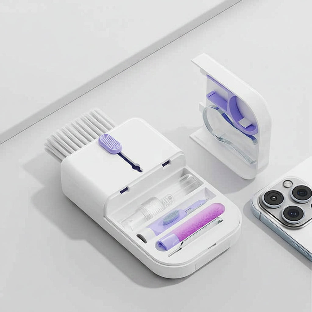 Portable 11 In 1 Multifunctional Cleaning Kit Computer Keyboard Cleaner Phone Screen Clean Tools Earphone Clean Brush With Storage Box