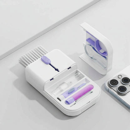 Portable 11 In 1 Multifunctional Cleaning Kit Computer Keyboard Cleaner Phone Screen Clean Tools Earphone Clean Brush With Storage Box