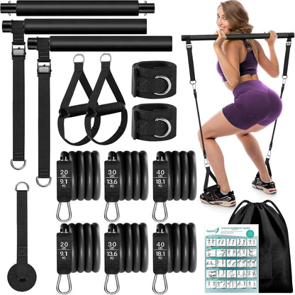 Transform Your Home Workouts with the Pilates Bar Kit with Resistance Bands - VibeDroid