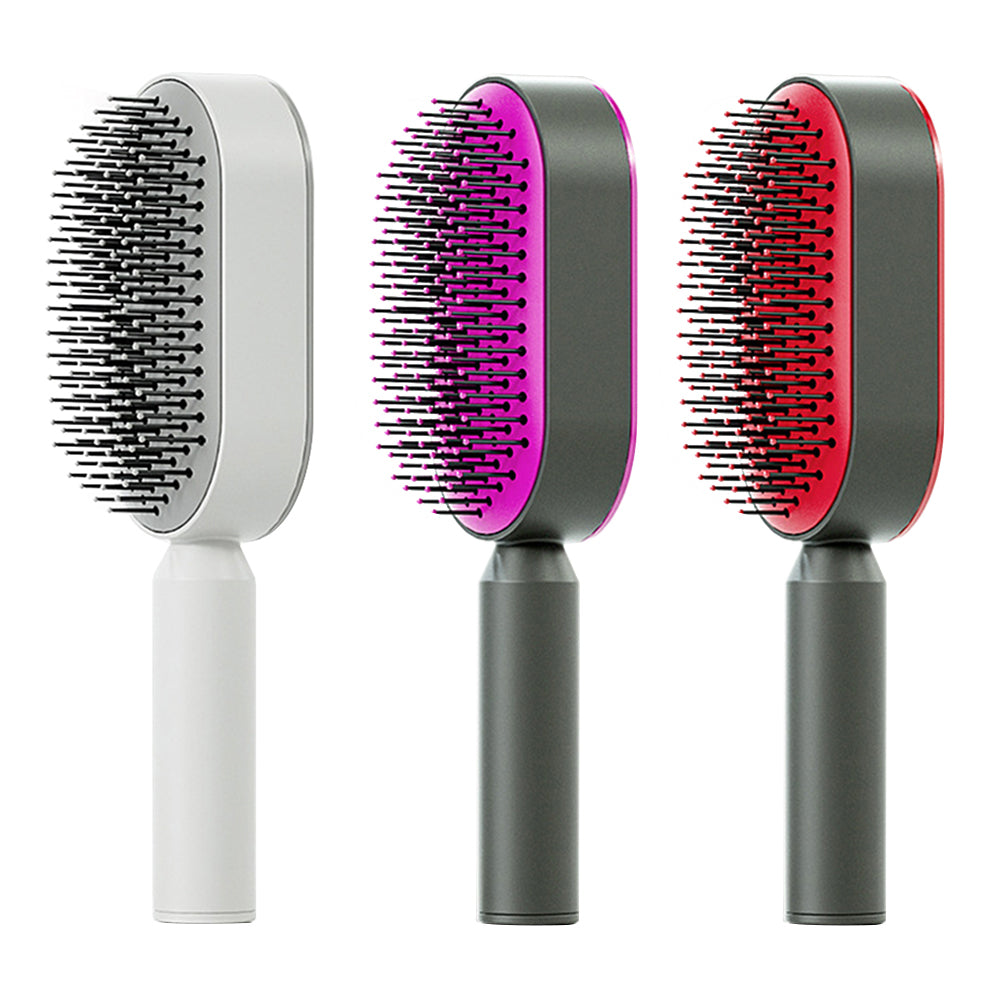 Self Cleaning Hair Brush: Effortless Brushing and Care for Healthy Hair - VibeDroid