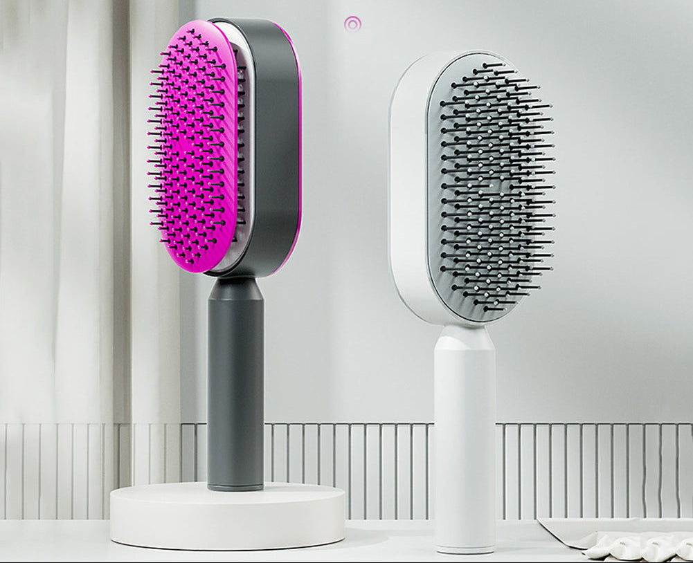 Self Cleaning Hair Brush: Effortless Brushing and Care for Healthy Hair - VibeDroid