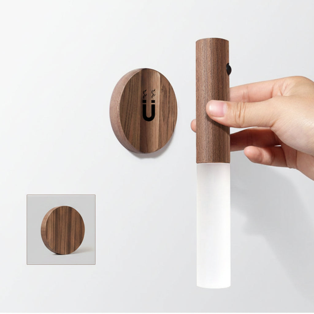 Auto LED USB Magnetic Wireless Night Light Corridors Porch Lights PIR Motion Sensor Wall Light Cabinet Lamp - VibeDroid