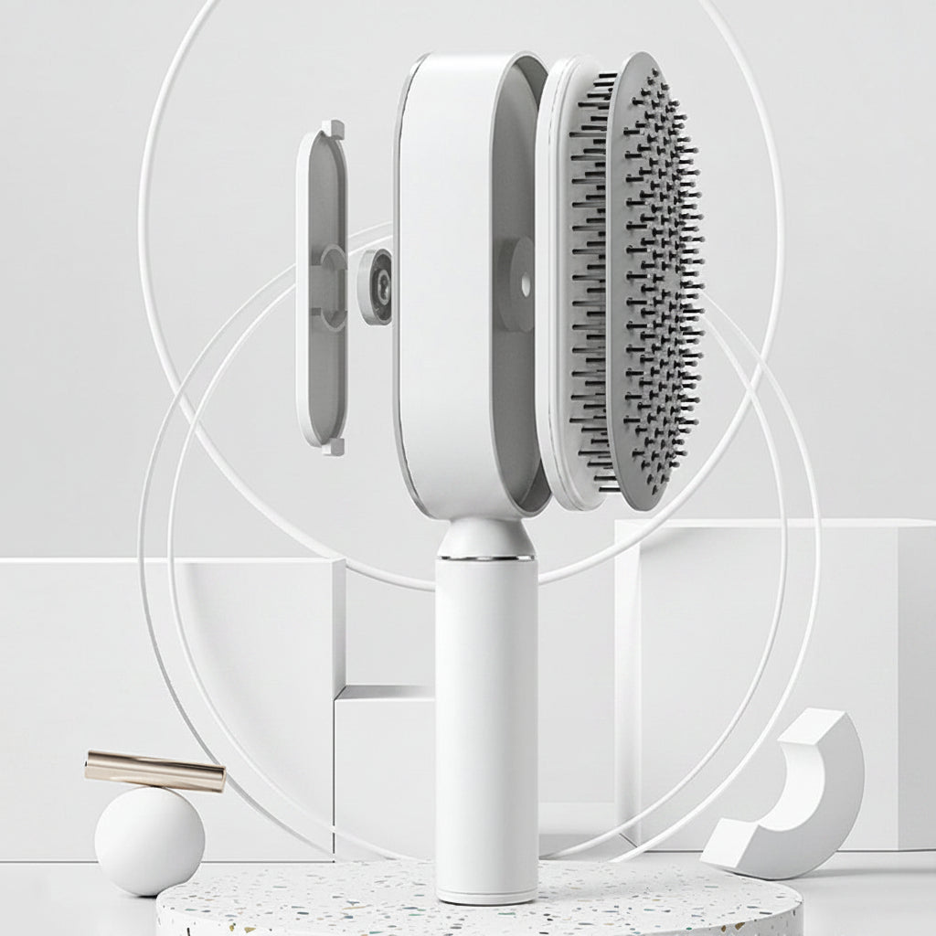 Self Cleaning Hair Brush: Effortless Brushing and Care for Healthy Hair - VibeDroid