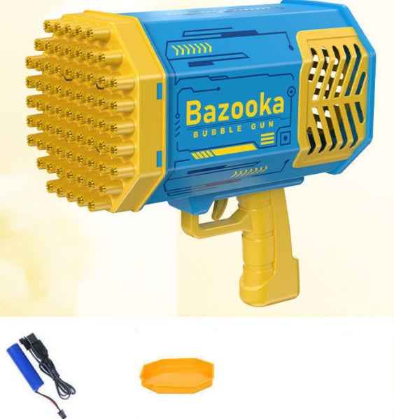 Automatic Bubble Gun for Kids - 69 Holes Bubble Rocket Blower with Light - VibeDroid