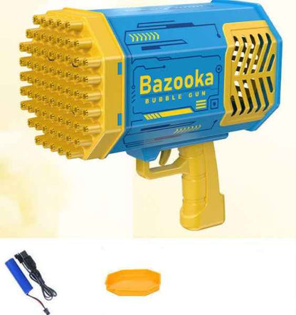 Automatic Bubble Gun for Kids - 69 Holes Bubble Rocket Blower with Light - VibeDroid