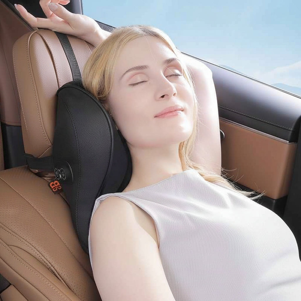 Car Headrest Electric Massage Lumbar Support Cushion