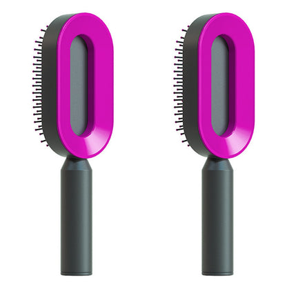 Self Cleaning Hair Brush: Effortless Brushing and Care for Healthy Hair - VibeDroid