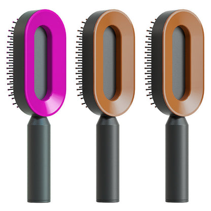 Self Cleaning Hair Brush: Effortless Brushing and Care for Healthy Hair - VibeDroid