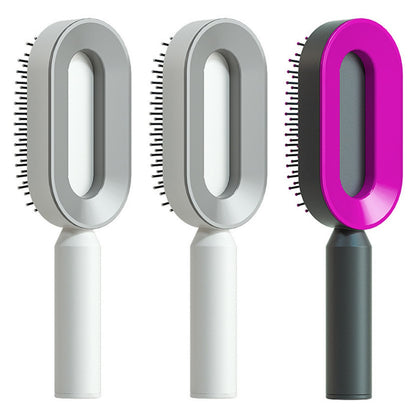Self Cleaning Hair Brush: Effortless Brushing and Care for Healthy Hair - VibeDroid