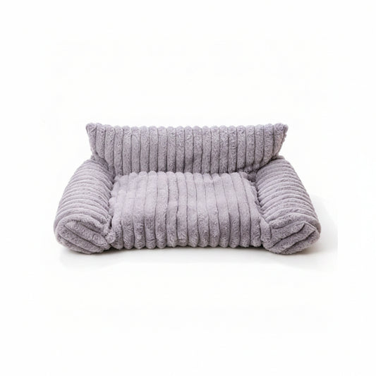 Fluffy Cat Couch for Indoor Cats – Cozy Pet Sofa with Soft Corduroy Fleece - VibeDroid